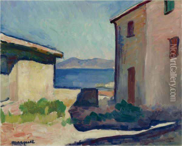 Maison A Saint Tropez Oil Painting - Albert Marquet