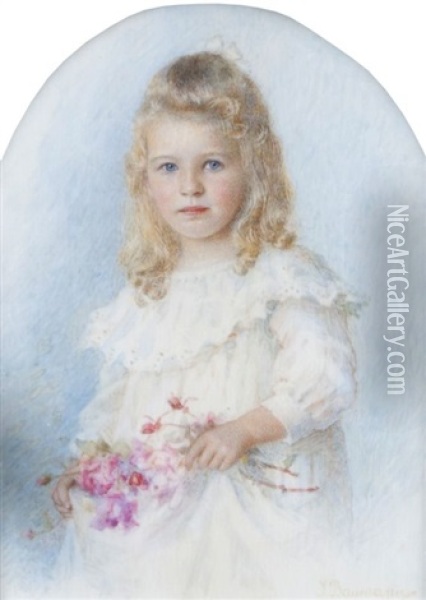 Portrait Eines Madchens Oil Painting - Ida Baumann