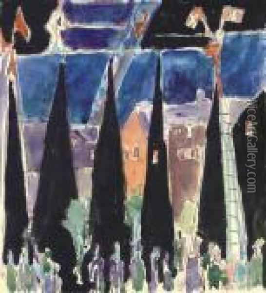 Drahtseillaufer Oil Painting - Ernst Ludwig Kirchner