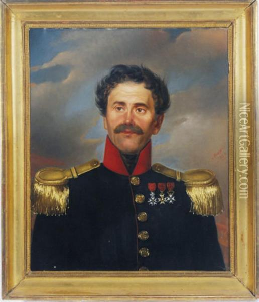 Portrait Of A General Oil Painting - Emmanuel Auguste Masse