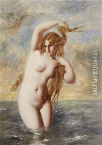 A Siren Oil Painting - William Edward Frost