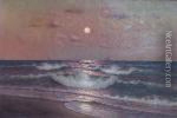 Sunset Over The Ocean Oil Painting - Dey De Ribcowsky