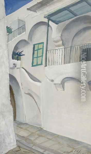 Etude pour des scenes de village a Capri 3 Oil Painting - Aleksandr Evgen'evich Iakovlev