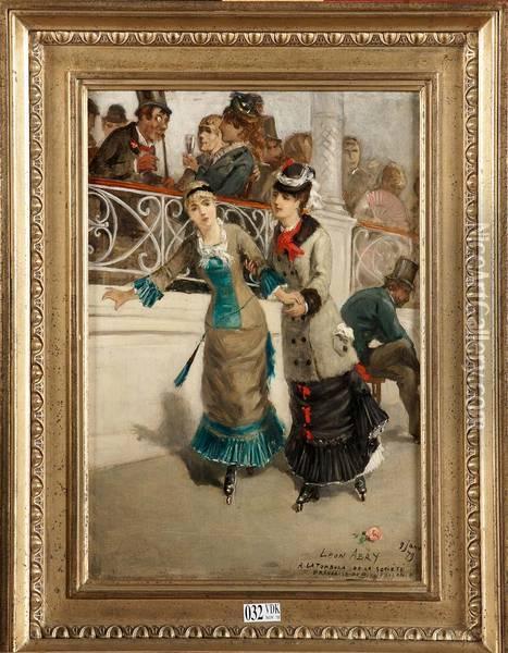 A La Tombola De La Societe Francaise De Bienfaisance Oil Painting - Leon Abry