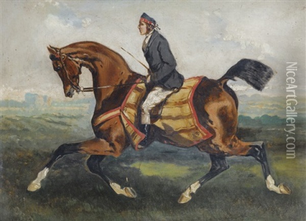 Cavalier Ecossais Oil Painting - Alfred De Dreux