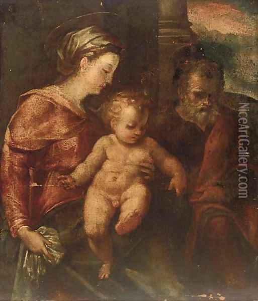 The Holy family Oil Painting - Paolo Veronese (Caliari)