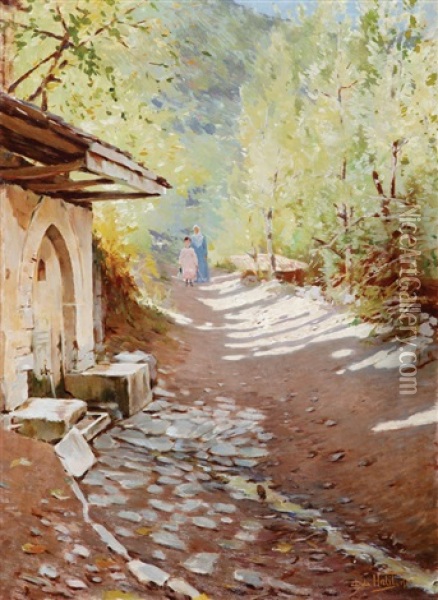 Cesme Yolu Oil Painting - Halil Pasha