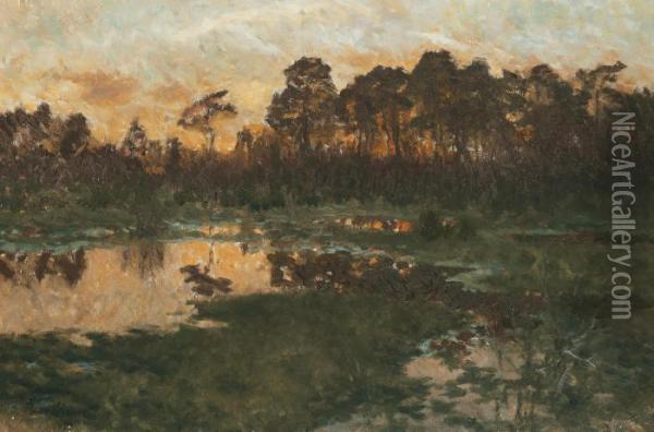 Varkvall Oil Painting - Bruno Andreas Liljefors