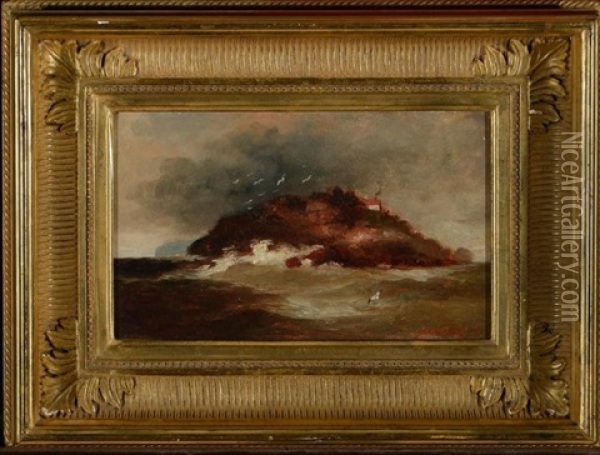 Untitled (mt. Desert Island) Oil Painting - Claudius W. Schreyer