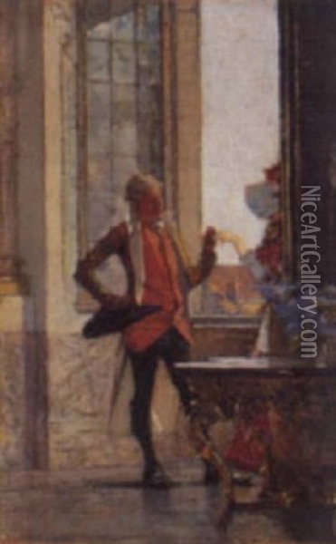 Rendezvous Am Fenster Oil Painting - Gotthardt Johann Kuehl