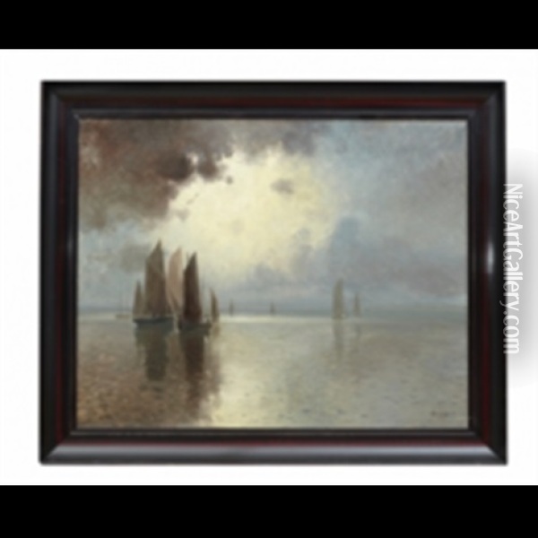 Segelbatar Pa Stilla Hav Oil Painting - Carl Brandt