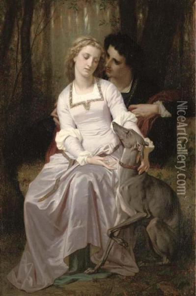 Romeo Et Juliette Oil Painting - Hugues Merle