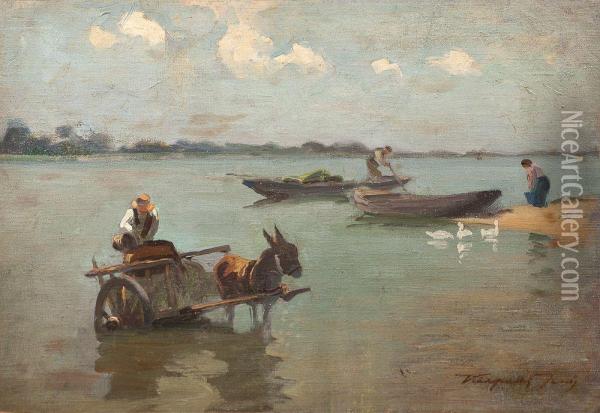 Balaton Oil Painting - Eugen Karpathy