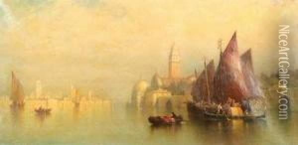 San Michael, Venice Oil Painting - Andrew Fisher Bunner