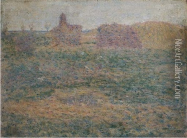 Campagna Massese Oil Painting - Angiolo Torchi