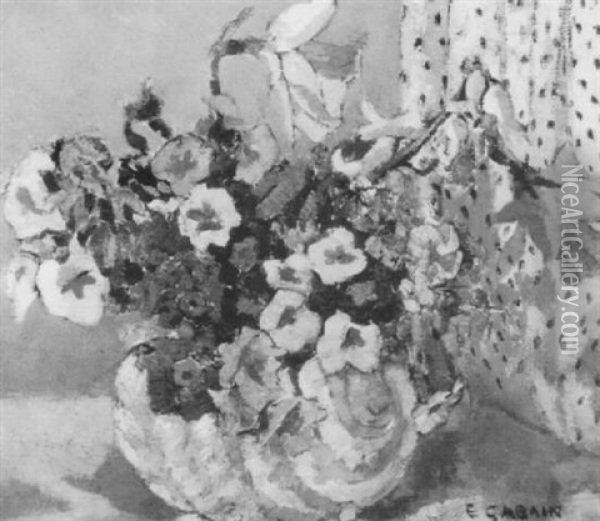 Summer Flowers In A Vase Oil Painting - Ethel Gabain