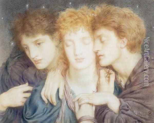 The Sleepers, and the One that Watcheth Oil Painting - Simeon Solomon