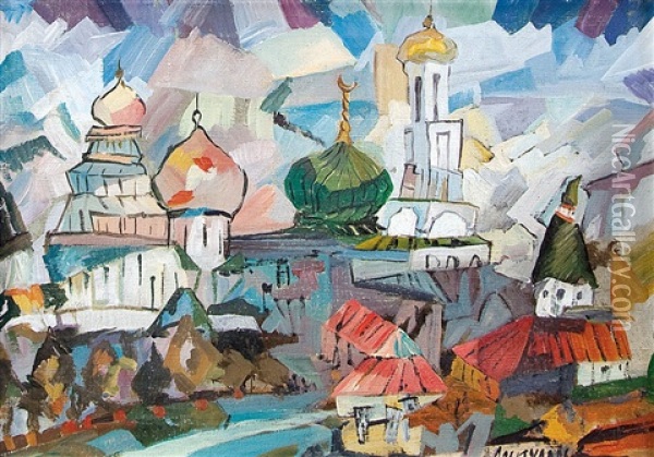 Paesaggio Oil Painting - Aristarkh Vasilevich Lentulov