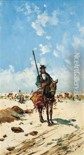 Before The Bullfight Oil Painting - Jose Benlliure Y Gil