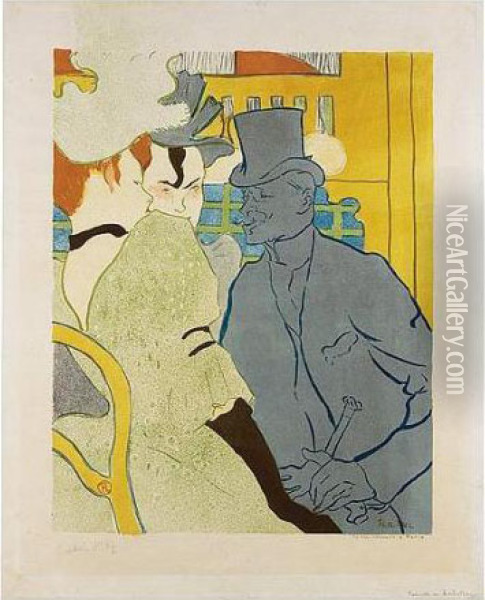 L'anglais Au Moulin Rouge (w. 2; D. 12; A. 3) Oil Painting - Henri De Toulouse-Lautrec