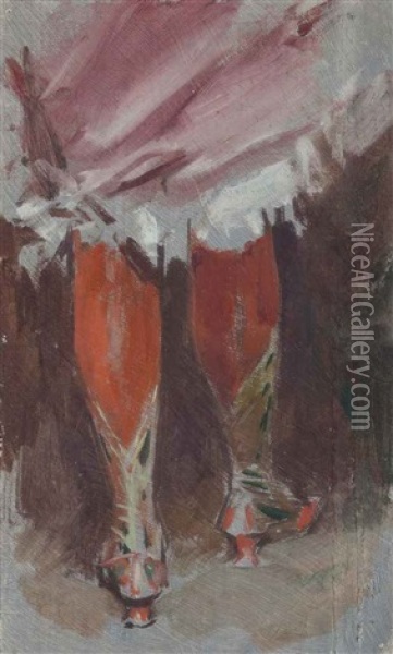 Red Stockings Oil Painting - Frederik Hendrik Kaemmerer