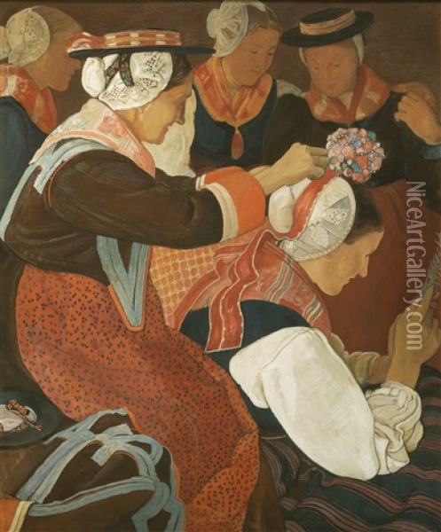 La Mariee Oil Painting - Ernest Bieler