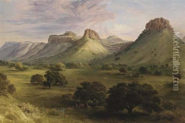 View In The Canyon Of The Coppermines, Santa Rita, New Mexico Oil Painting - Henry Cheever Pratt