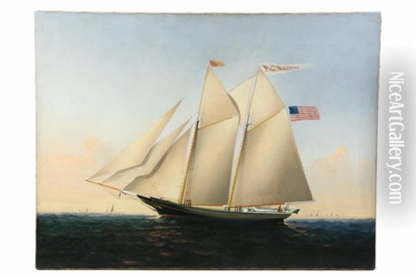 Portrait Of Two Mast Schooner 