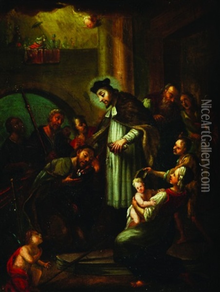 Svaty Jan Nepomucky Rozdava Almuzny Oil Painting - Petr Brandl