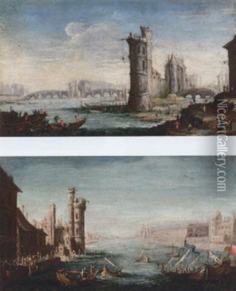 View of the Pont-Neuf in Paris Painting