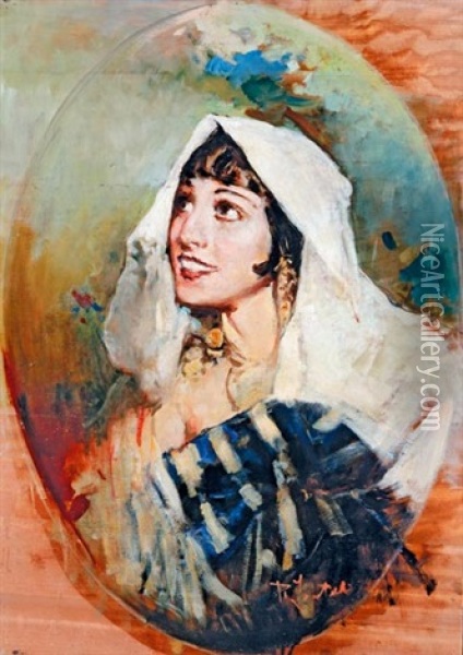 Berber Lany Oil Painting - Romualdo Locatelli