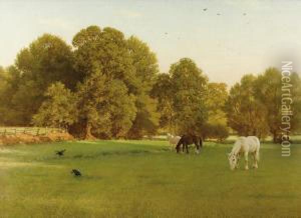 Day Of Rest, Wallingford Oil Painting - George Dunlop, R.A., Leslie