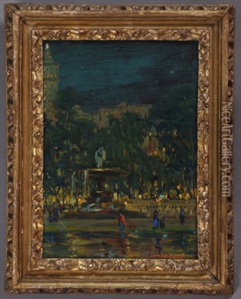 Bethesda Fountain, Central Park Oil Painting - John Knox