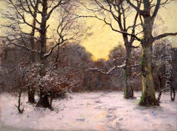 Winterwald Oil Painting - Konrad Alexander Mueller-Kurzwelly