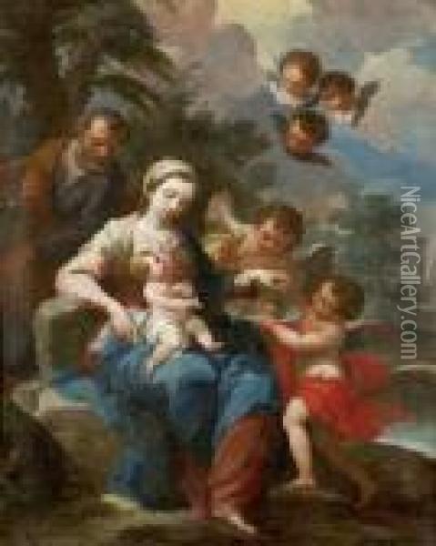 Sainte Famille Avec Saint Jean-baptiste Oil Painting - Sebastiano Conca