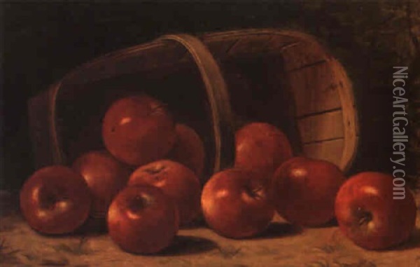 Basket Of Apples Oil Painting - Albert Francis King