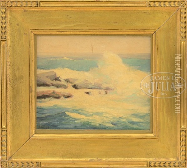 Crashing Surf Oil Painting - Leon Durand Bonnet
