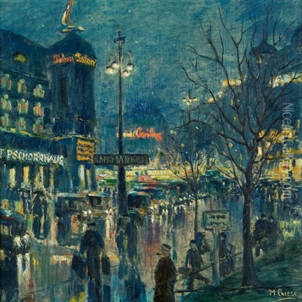 Potsdamer Platz Oil Painting - Marie Elisabeth Giese