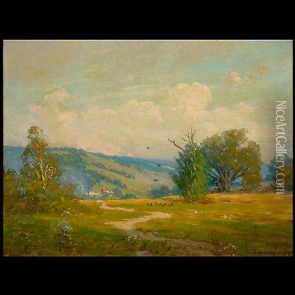 Early Summer In The Valley Oil Painting - Alexis Jean Fournier