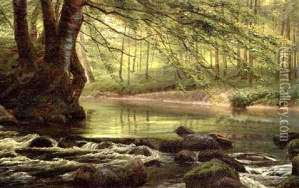 Saeby A, Juni 1875 Oil Painting - Johan Ulrik Bredsdorff