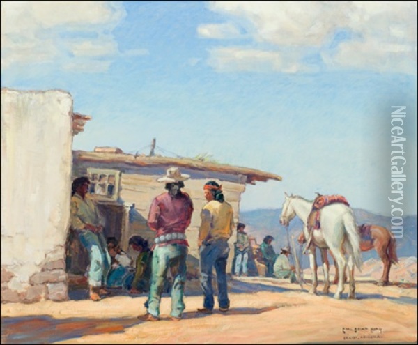 Oraibi, Arizona Oil Painting - Carl Oscar Borg