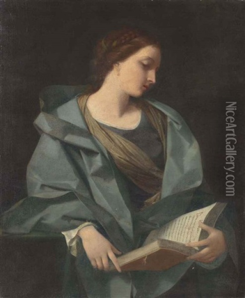 An Allegorical Figure With A Book (collaboration W/studio) Oil Painting - Donato Creti