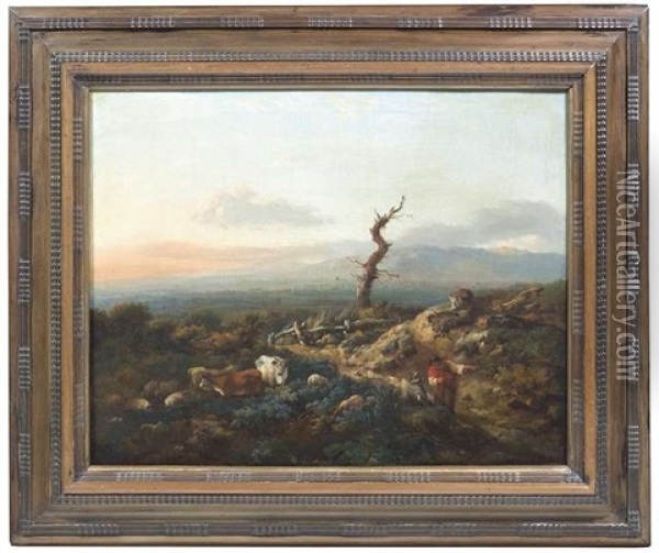 Pastorale Landschaft Oil Painting - Philip James de Loutherbourg