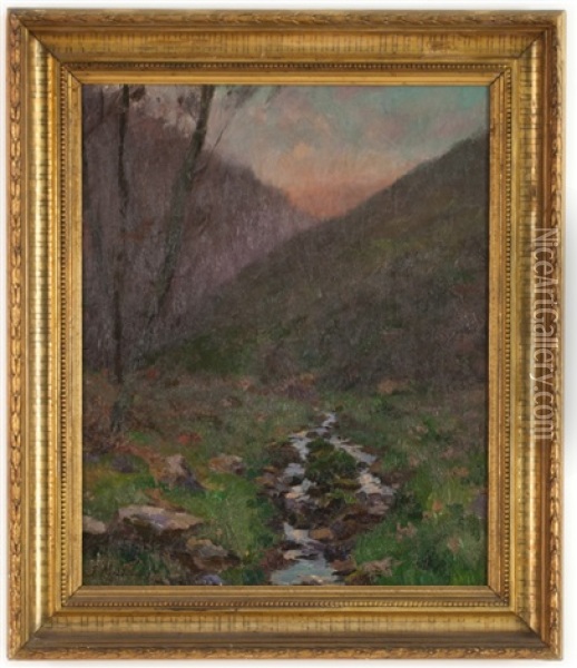 Tranquil Stream At Dusk Oil Painting - Joseph Middeleer