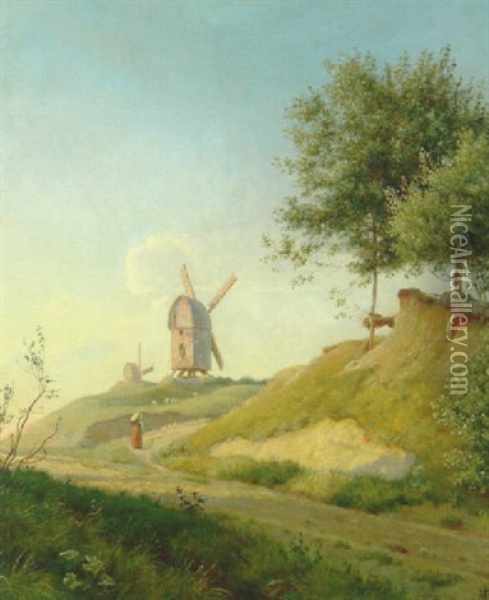 Mollebakken Kallundborg Oil Painting - Johan Thomas Lundbye