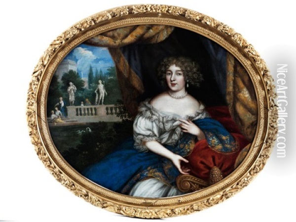 Bildnis Der Koniglichen Favoritin Louise Renee De Penancoet De Kerouaille, Herzogin Von Portsmouth (1649-1734) Oil Painting - Henri Gascars