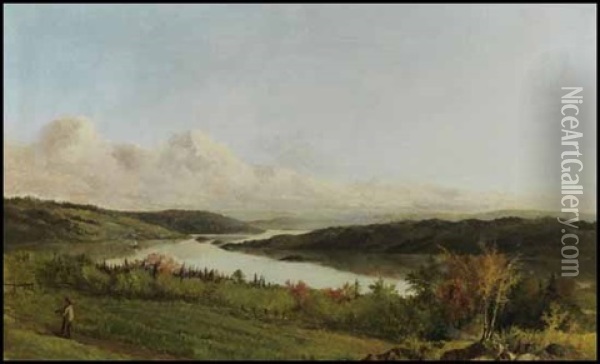 Lake Scenery, Dartmouth, Nova Scotia, Canada Oil Painting - Forshaw Day