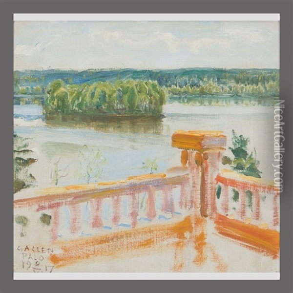 View From The Terrace Oil Painting - Akseli Valdemar Gallen-Kallela