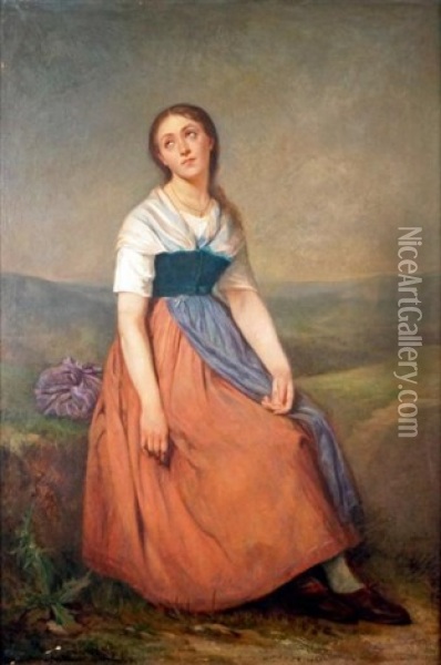 Reverie Oil Painting - William-Adolphe Bouguereau