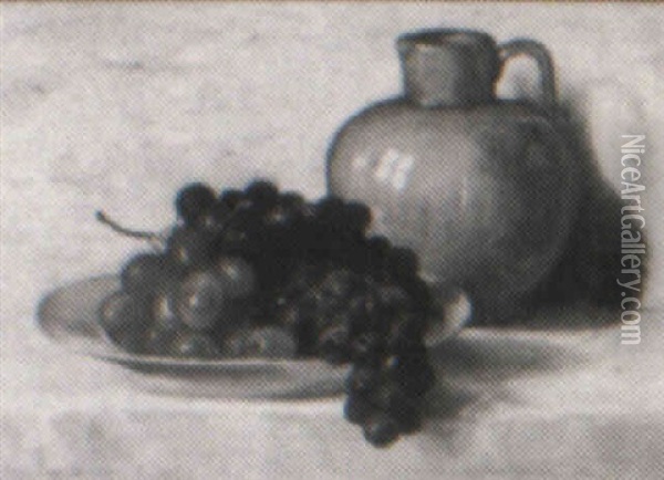 Still Life With Fruit Oil Painting - Charles Harry Eaton